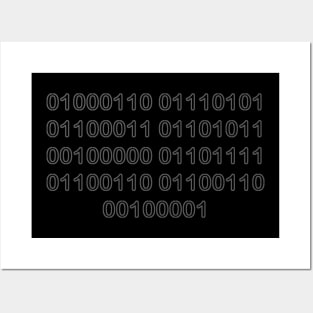 Binary message Posters and Art